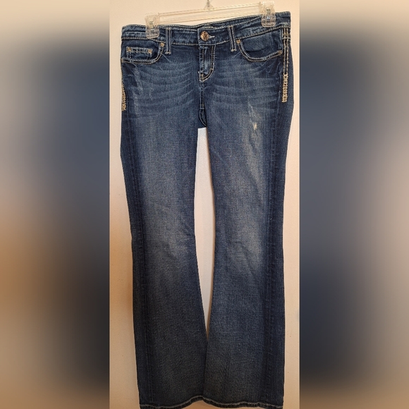 BKE Sabrina Women's Bootcut(30X32 Actual Sz) 27X33 1/2 Distressed Lowrise Jean's - Picture 1 of 8